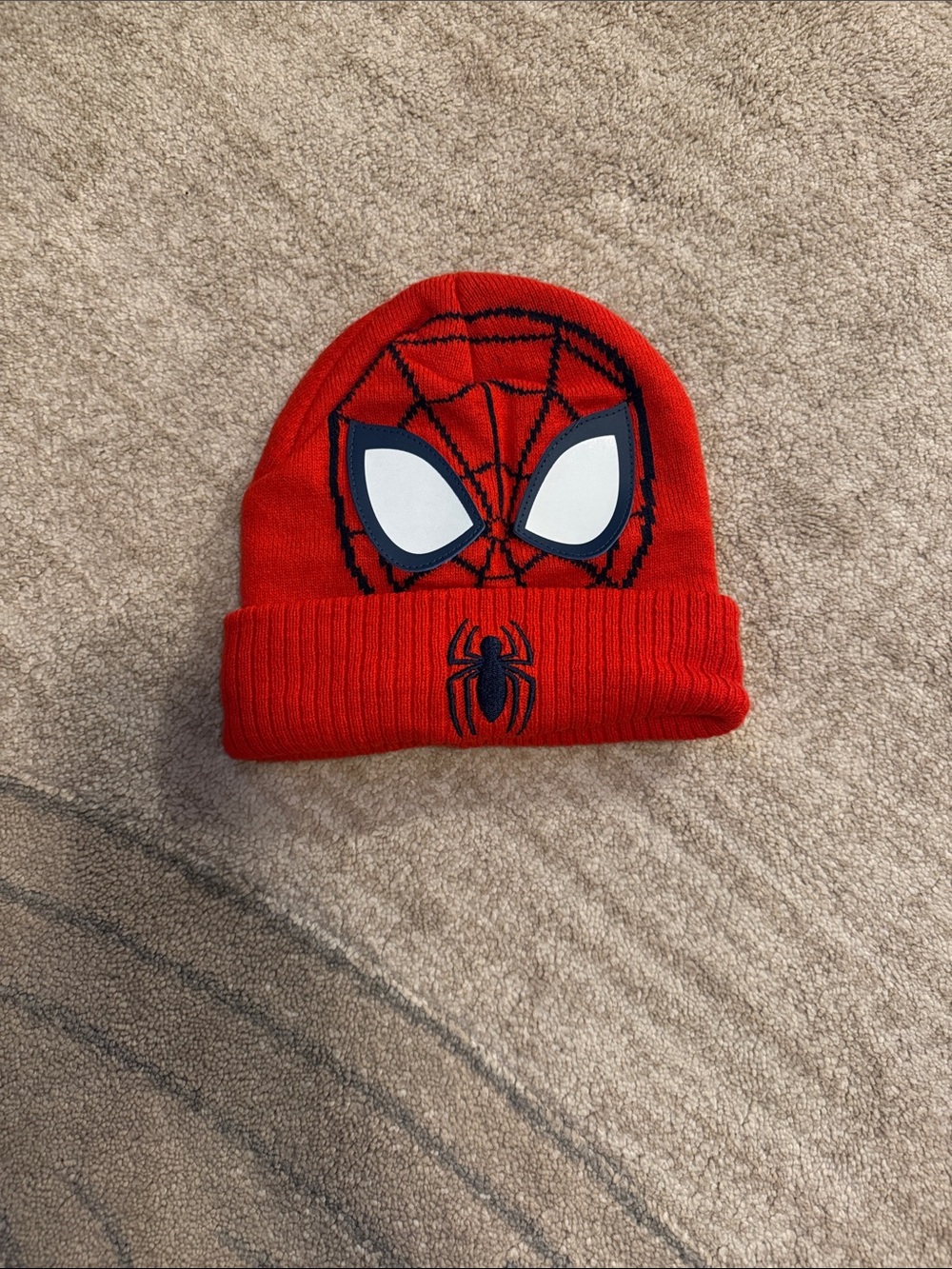 Spiderman Red Kids Beanie Hat - warm Accessory